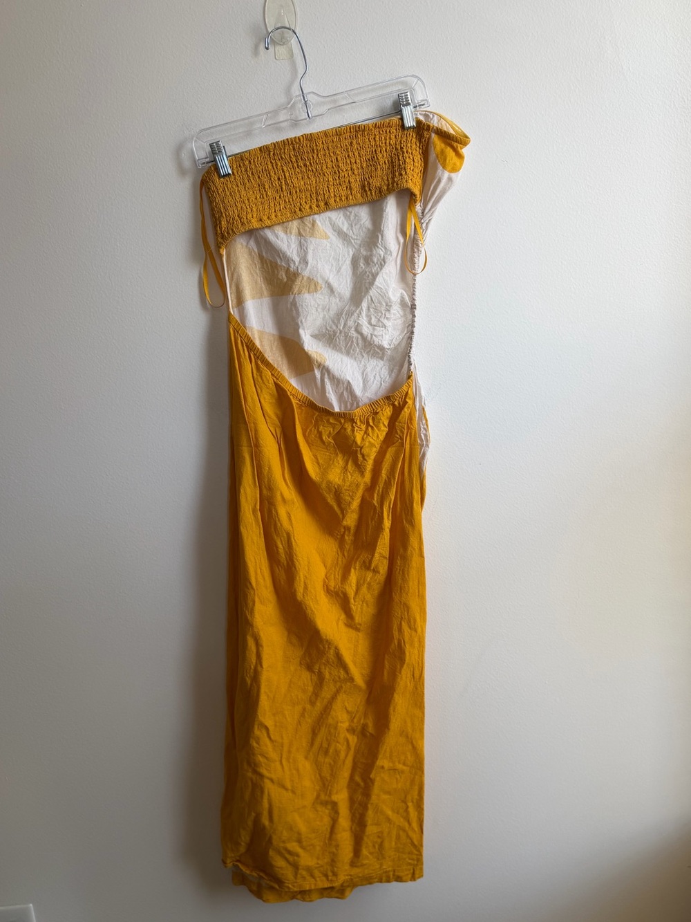 Celandine Anthropologie Strapless Cutout Linen Blend Dress - Picture 5 of 6
